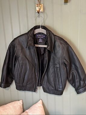 Toddler Leather Bomber Jacker!!
